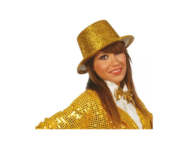 Cappello a Cilindro - Glitter Oro