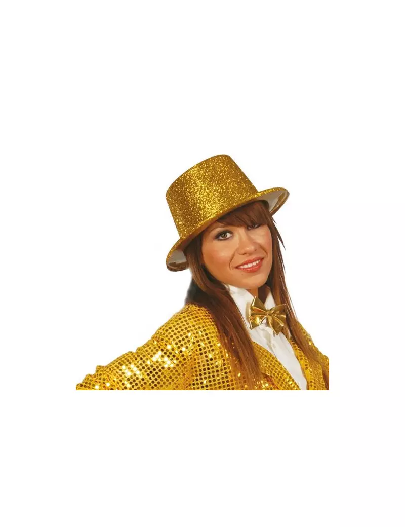 Cappello a Cilindro - Glitter Oro