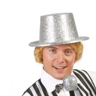 Cappello a Cilindro - Glitter Argento
