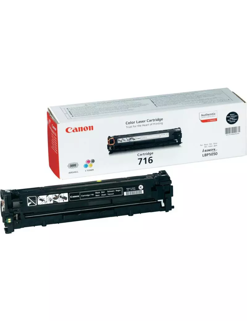Toner Originale Canon 716bk 1980B002 (Nero 2300 pagine) Toner Originale Canon 716bk 1980B002 (Nero 2300 pagine)