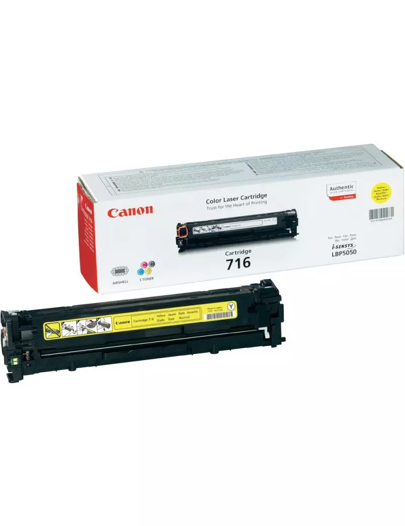 Toner Originale Canon 716y 1977B002 (Giallo 1500 pagine) Toner Originale Canon 716y 1977B002 (Giallo 1500 pagine)