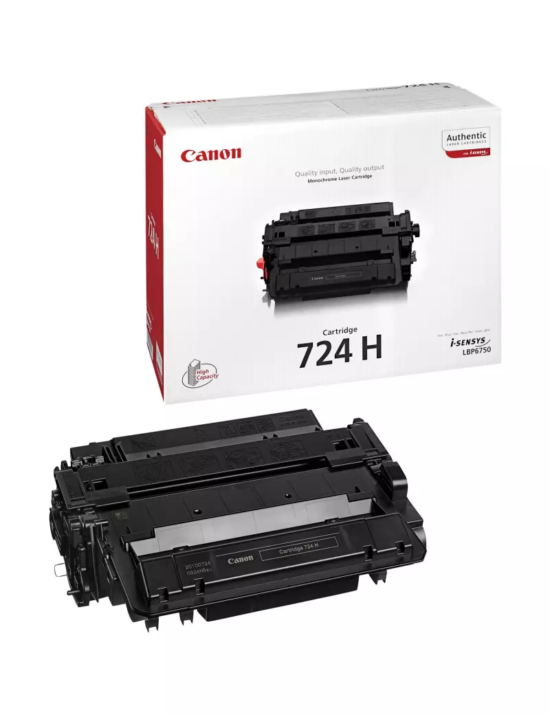 Toner Originale Canon CRG 724h 3482B002 (Nero 12500 pagine)