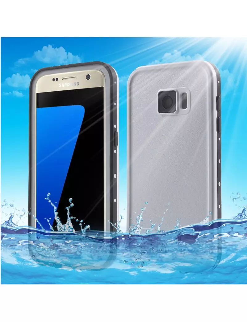 Cover RedPepper Impermeabile Waterproof Anti Urto Anti-Shock per Samsung Galaxy S7 G930 (Bianco)