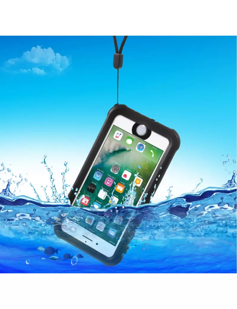 Cover RedPepper Impermeabile Waterproof Anti Urto Anti-Shock per iPhone 7 4,7" (Nero)