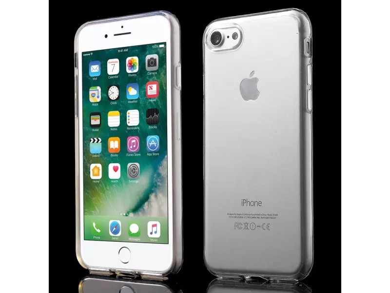 Cover in Silicone Morbido per iPhone 7 4,7" (Trasparente)