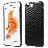 Cover in Silicone Morbido Carbon Look per iPhone 7 Plus 5,5" (Nero)