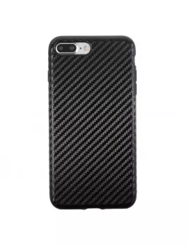 Cover in Silicone Morbido Carbon Look per iPhone 7 Plus 5,5" (Nero)