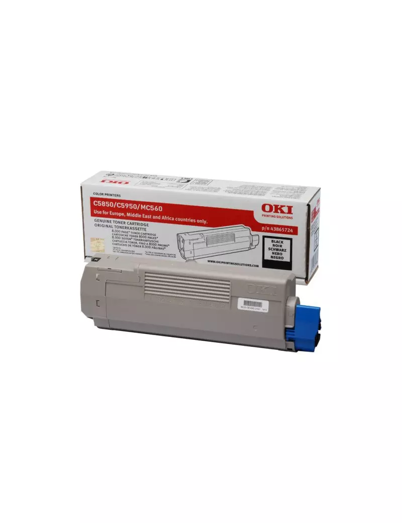 Toner Originale Oki 43865724 (Nero 8000 pagine)