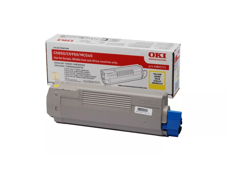 Toner Originale Oki 43865721 (Giallo 6000 pagine)
