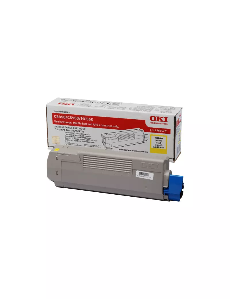 Toner Originale Oki 43865721 (Giallo 6000 pagine)