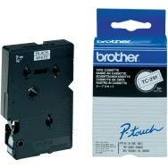 Nastro Originale Brother TC-291 (Nero/Bianco Laminato)