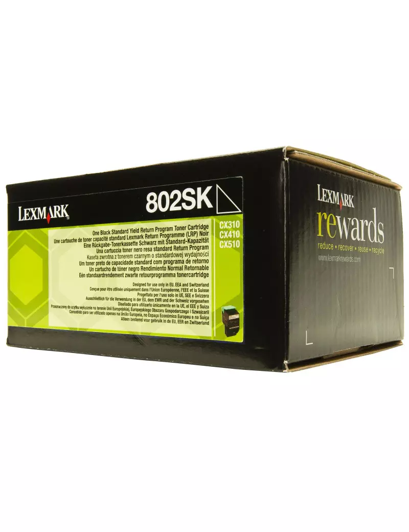 Toner Originale Lexmark 802SK 80C2SK0 (Nero 2500 pagine)