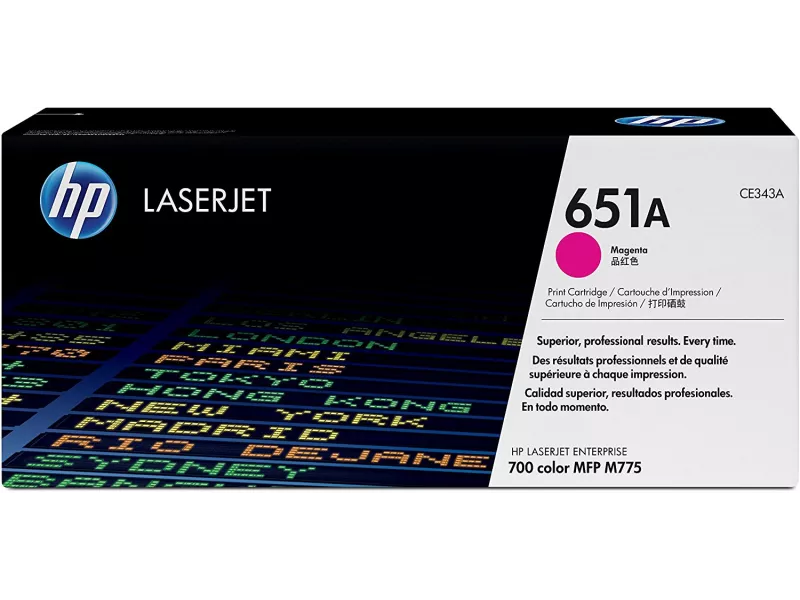 Toner Originale HP CE343A 651A (Magenta 16000 pagine)