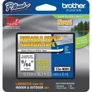 Nastro Originale Brother TZe-N201 - 3,5 mm - Nero/Bianco