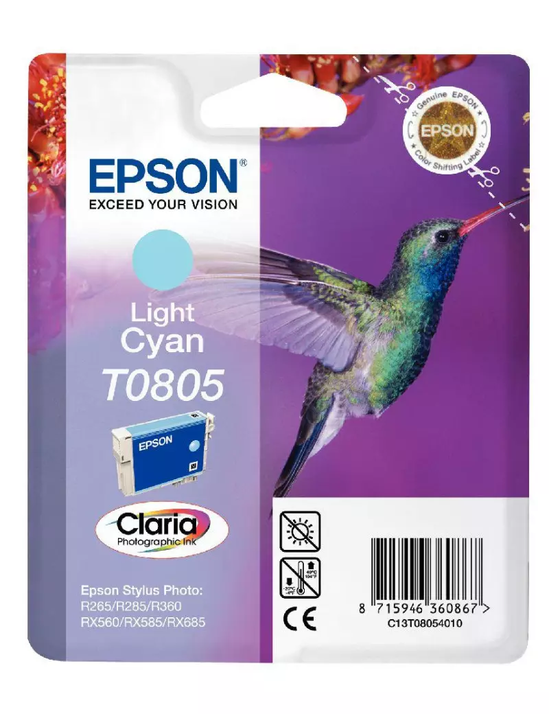 Cartuccia Originale Epson T080540 (Ciano Chiaro) Cartuccia Originale Epson T080540 (Ciano Chiaro)