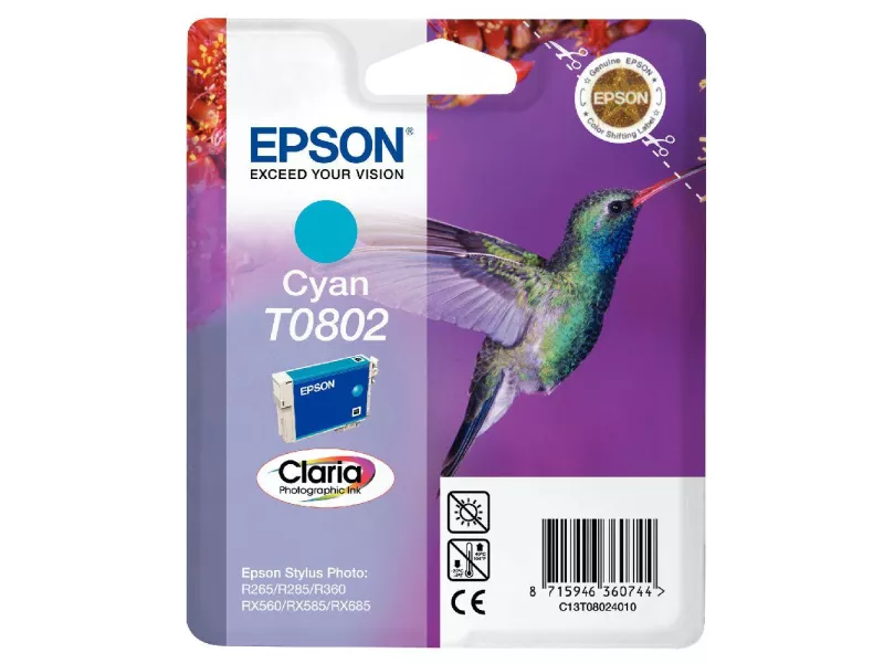Cartuccia Originale Epson T080240 (Ciano) Cartuccia Originale Epson T080240 (Ciano)