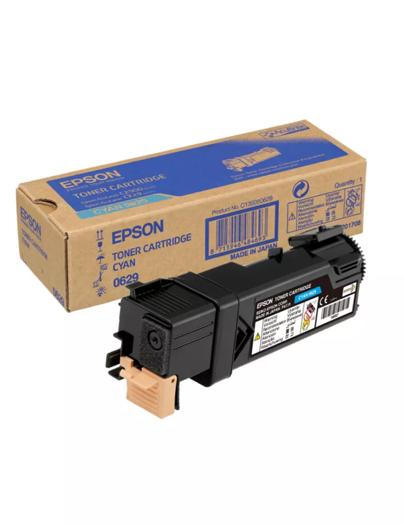 Toner Originale Epson S050629 (Ciano 2500 pagine) Toner Originale Epson S050629 (Ciano 2500 pagine)