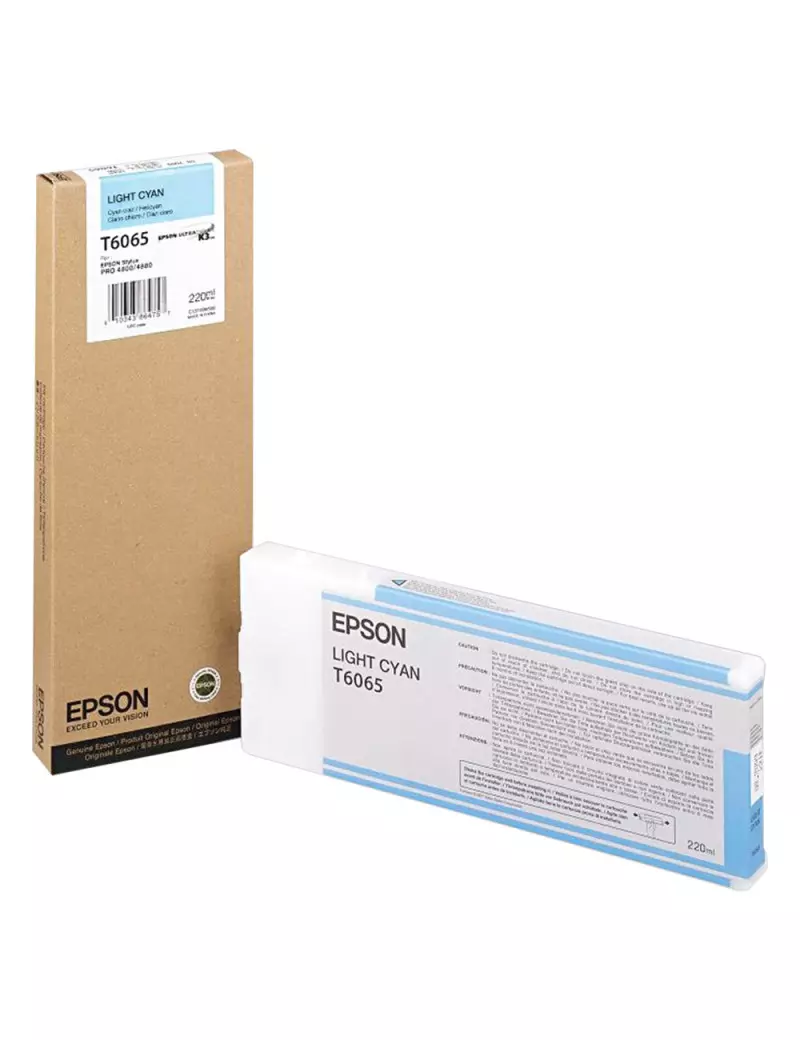 Cartuccia Originale Epson T606500 (Ciano Chiaro 220 ml) Cartuccia Originale Epson T606500 (Ciano Chiaro 220 ml)