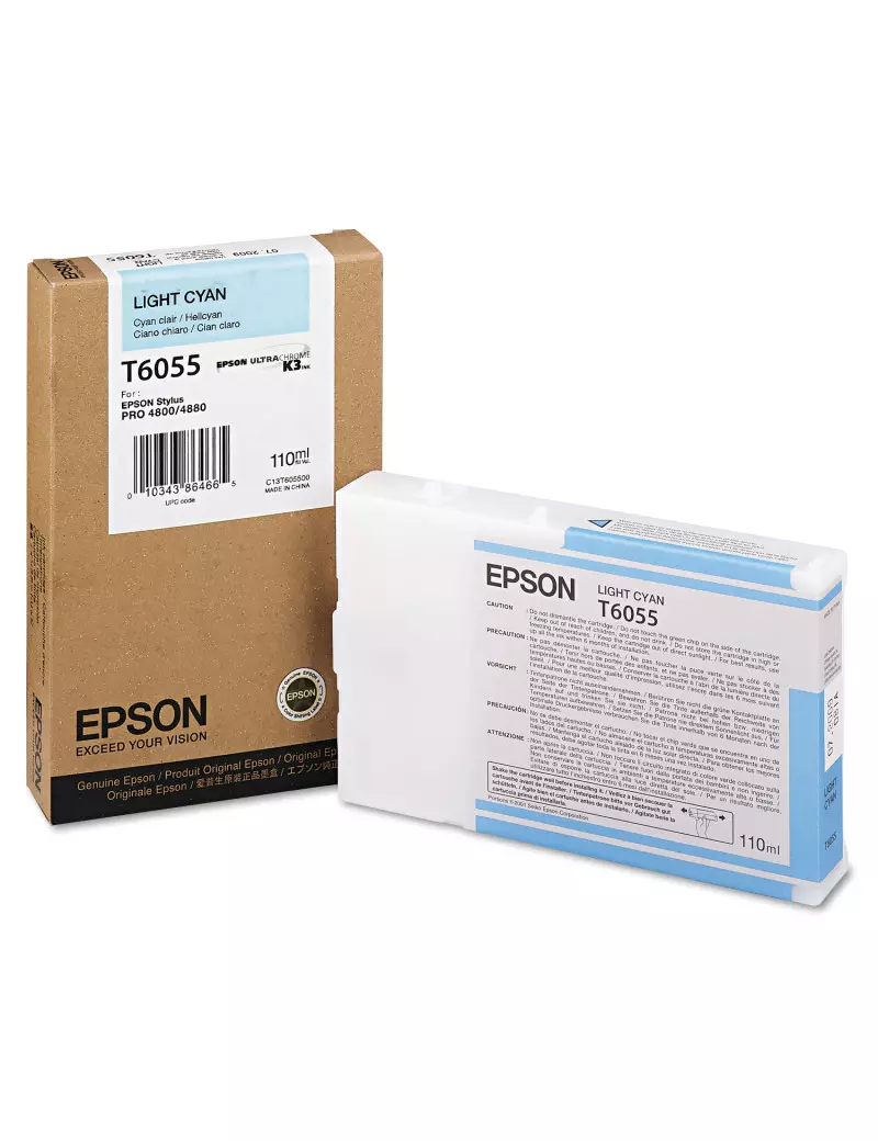 Cartuccia Originale Epson T605500 (Ciano Chiaro 110 ml)