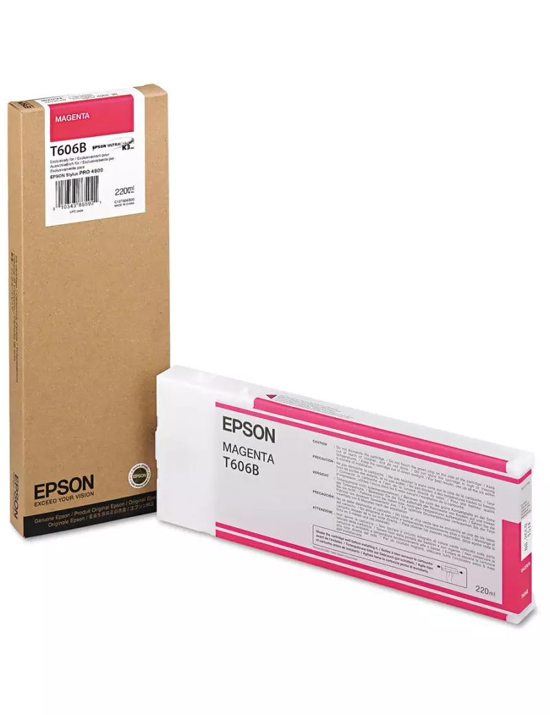 Cartuccia Originale Epson T606B00 (Magenta 220 ml)