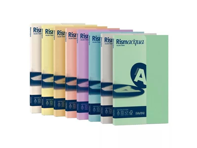 Carta in Rismette Favini - A4 - 90 g - Colori Tenui - Giallo Chiaro (Risma 100)