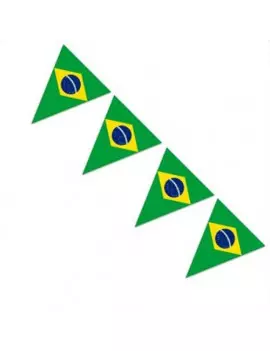 Festone PVC Bandierine Brasile - 5 m