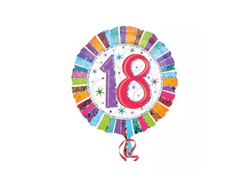 Palloncino in Mylar - Radiant - Numero 18