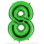 Palloncino in Mylar - 100 cm - Numero 8 - Verde