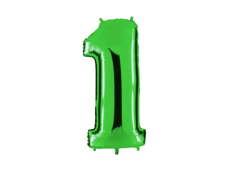 Palloncino in Mylar - 100 cm - Numero 1 - Verde Palloncino in Mylar - 100 cm - Numero 1 - Verde
