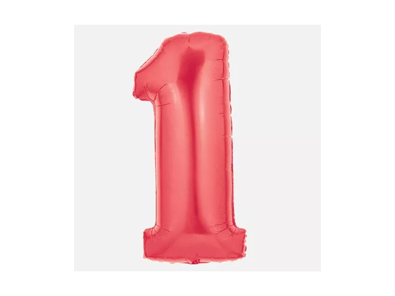 Palloncino in Mylar - 100 cm - Numero 1 - Rosso Palloncino in Mylar - 100 cm - Numero 1 - Rosso