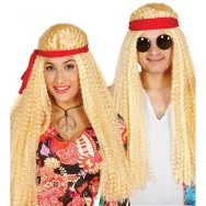 Parrucca Hippie Bionda Lunga