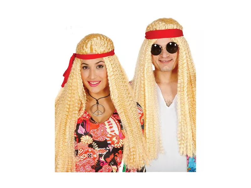 Parrucca Hippie Bionda Lunga