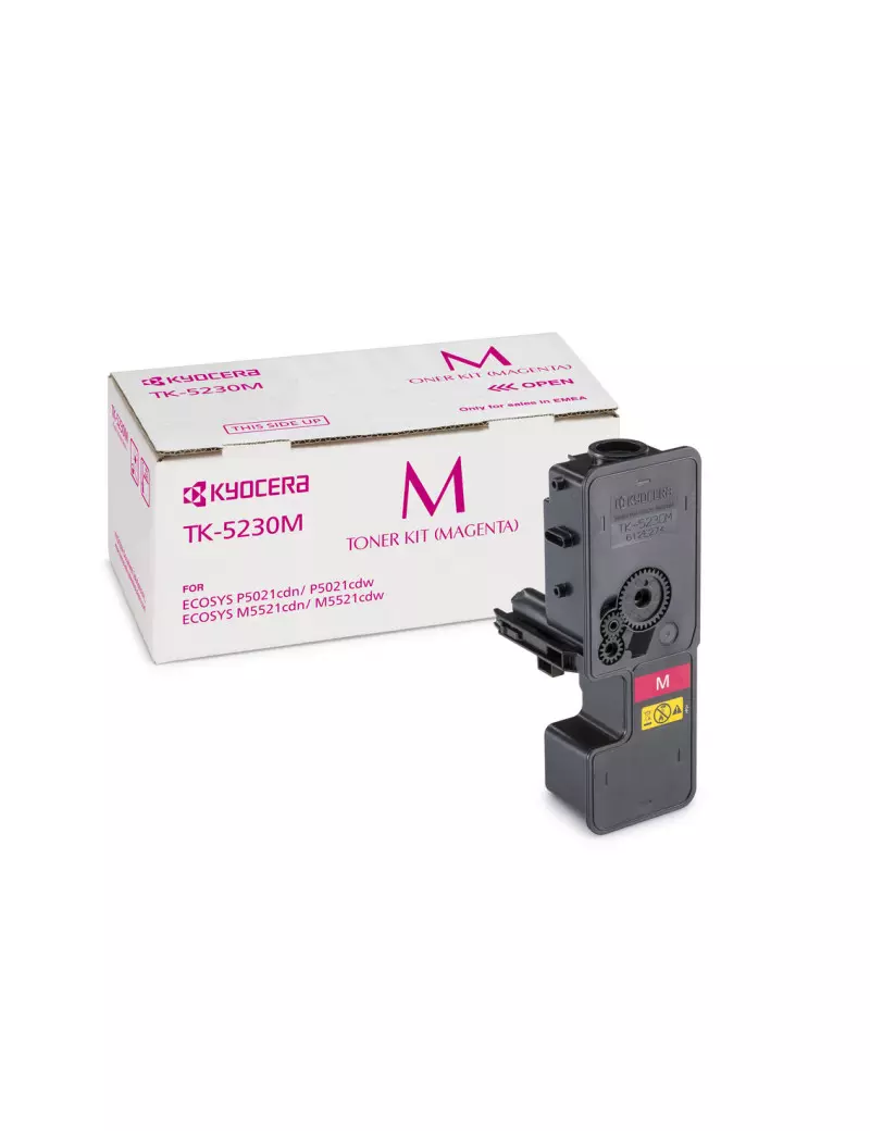 Toner Originale Kyocera TK-5230M 1T02R9BNL0 (Magenta 2200 pagine) Toner Originale Kyocera TK-5230M 1T02R9BNL0 (Magenta 2200 pagine)