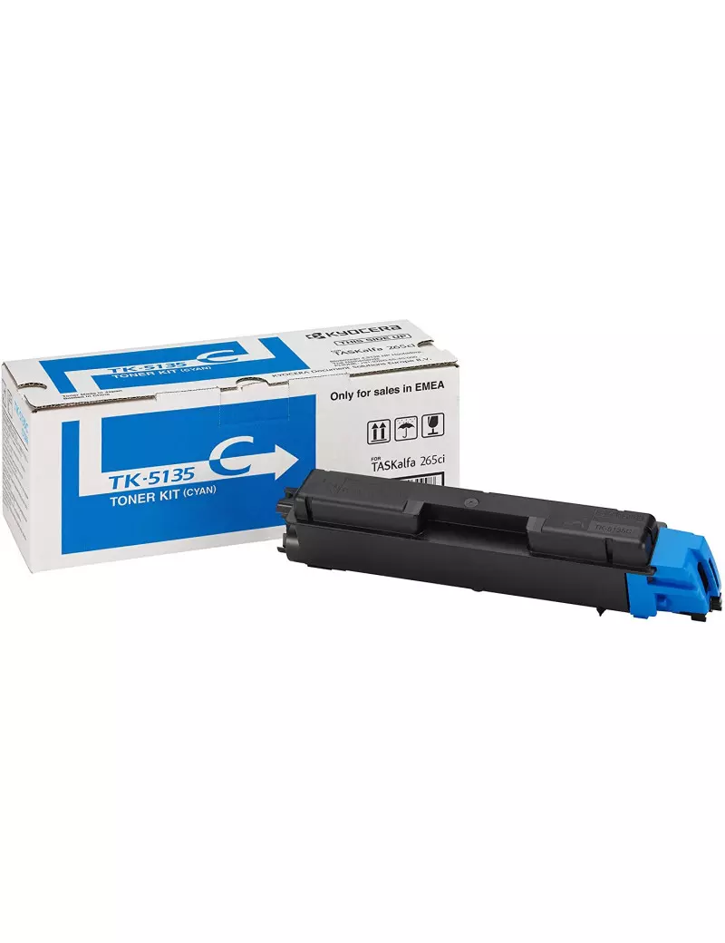 Toner Originale Kyocera Mita TK-5135C 1T02PACNL0 (Ciano 5000 pagine) Toner Originale Kyocera Mita TK-5135C 1T02PACNL0 (Ciano 5000 pagine)