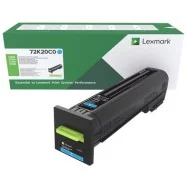 Toner Originale Lexmark 72K20C0 (Ciano 8000 pagine)