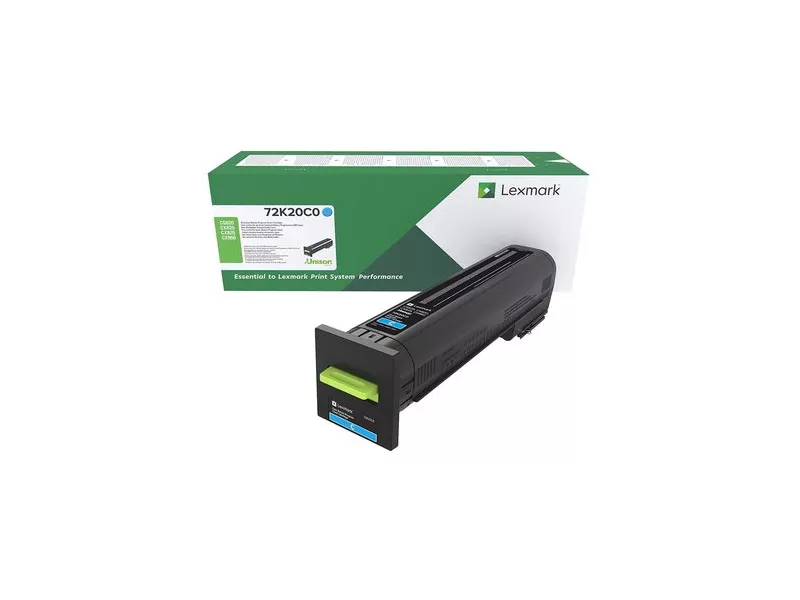 Toner Originale Lexmark 72K20C0 (Ciano 8000 pagine)