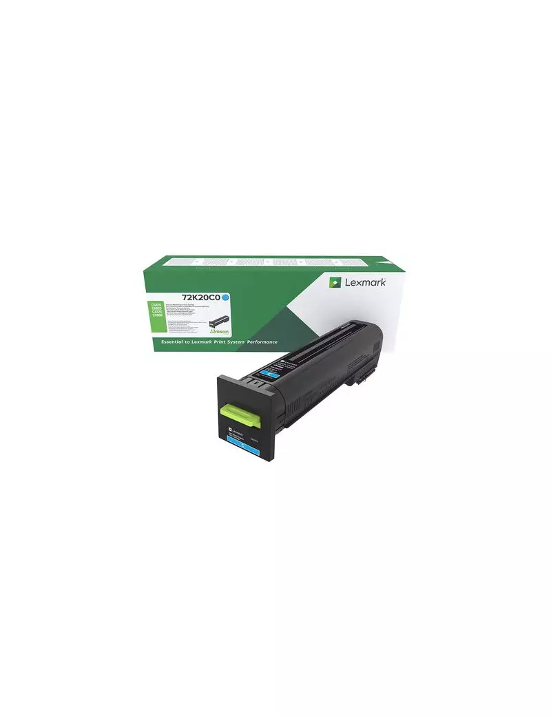 Toner Originale Lexmark 72K20C0 (Ciano 8000 pagine) Toner Originale Lexmark 72K20C0 (Ciano 8000 pagine)