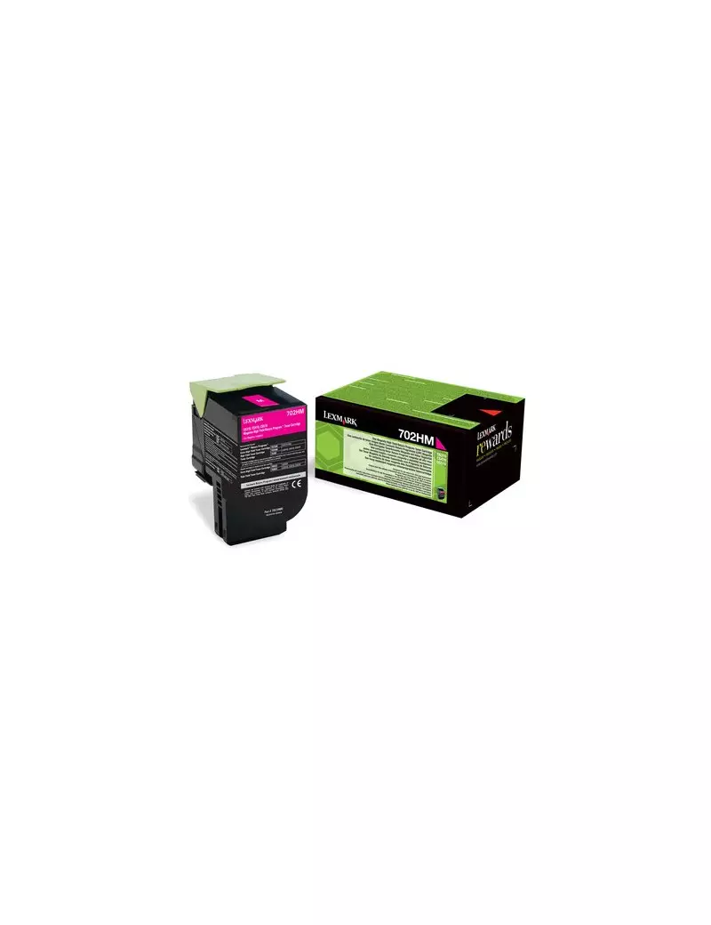 Toner Originale Lexmark 702HM 70C2HM0 (Magenta 3000 pagine)