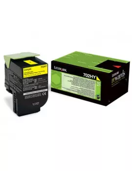 Toner Originale Lexmark 702HY 70C2HY0 (Giallo 3000 pagine)