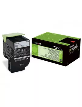 Toner Originale Lexmark 702K 70C20K0 (Nero 1000 pagine)