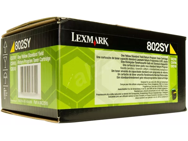 Toner Originale Lexmark 802SY 80C2SY0 (Giallo 2000 pagine)