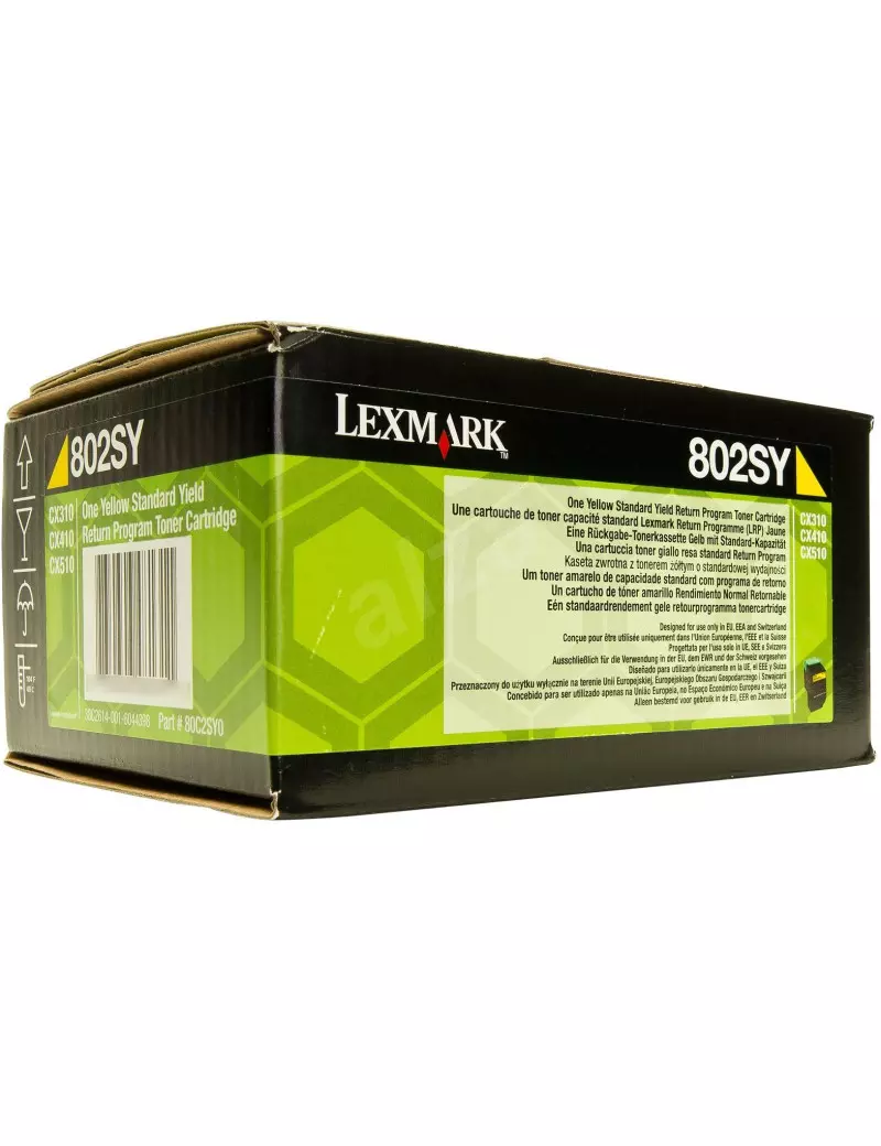 Toner Originale Lexmark 802SY 80C2SY0 (Giallo 2000 pagine)