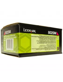 Toner Originale Lexmark 802SM 80C2SM0 (Magenta 2000 pagine)