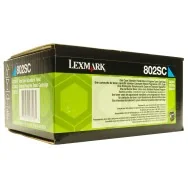 Toner Originale Lexmark 802SC 80C2SC0 (Ciano 2000 pagine)