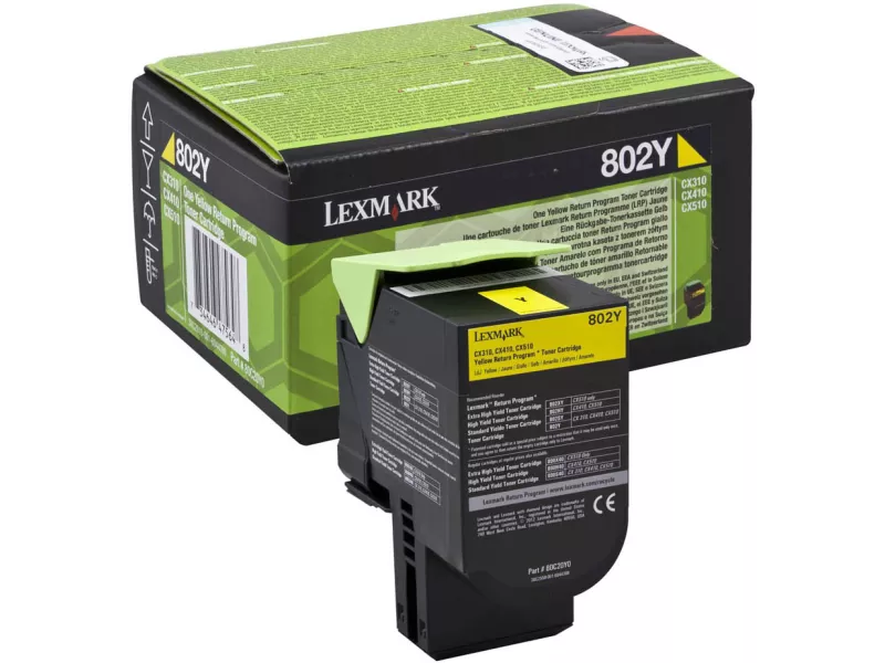 Toner Originale Lexmark 802Y 80C20Y0 (Giallo 1000 pagine)