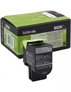 Toner Originale Lexmark 802K 80C20K0 (Nero 1000 pagine)