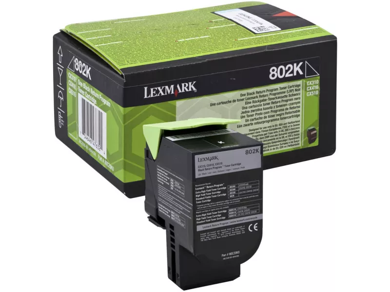 Toner Originale Lexmark 802K 80C20K0 (Nero 1000 pagine)