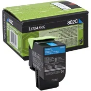 Toner Originale Lexmark 802C 80C20C0 (Ciano 1000 pagine)