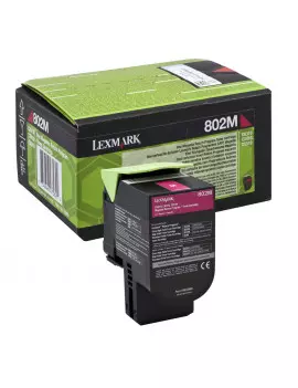 Toner Originale Lexmark 802M 80C20M0 (Magenta 1000 pagine)