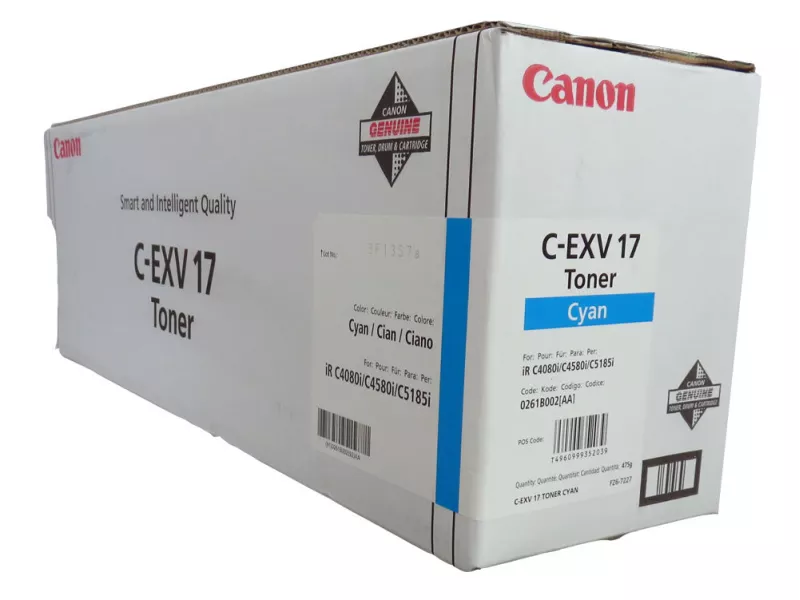 Toner Originale Canon C-EXV17c 0261B002 (Ciano 30000 pagine) Toner Originale Canon C-EXV17c 0261B002 (Ciano 30000 pagine)